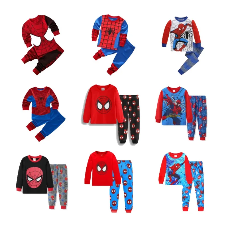 Baby Wear Kids Pyjamas Pijamas Children's Cartoon Pajamas Boys Printed Sleepwears Tops Pants Clothing Homewear Set Kids Pajamas