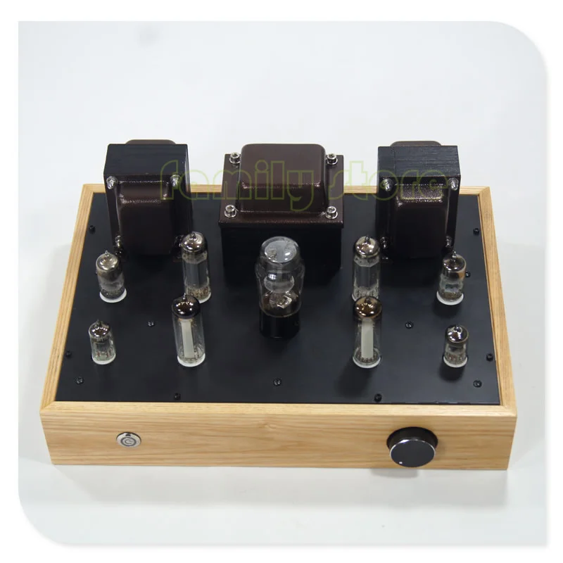 qingning, rich harmonics 6BQ7 push 6BQ5 6P14 EL84 single-ended tube amplifier, 6E2 indicator，amplifier finished machine