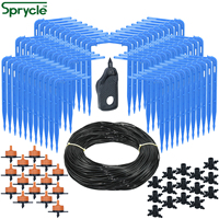 SPRYCLE 30M 3/5MM 1/8'' Hose Drip Irrigation System Garden Drip Arrow Watering Kits 2L/4L/8L 4-Way Connector Greenhouse Plants