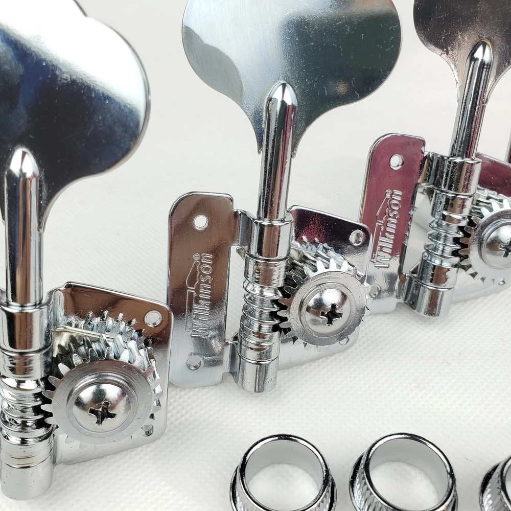 Open Frame wilkinson Electric Bass Guitar Machine Heads Tuners Guitar Tuning Pegs WJBL-200 Chrome Silver Made In Korea