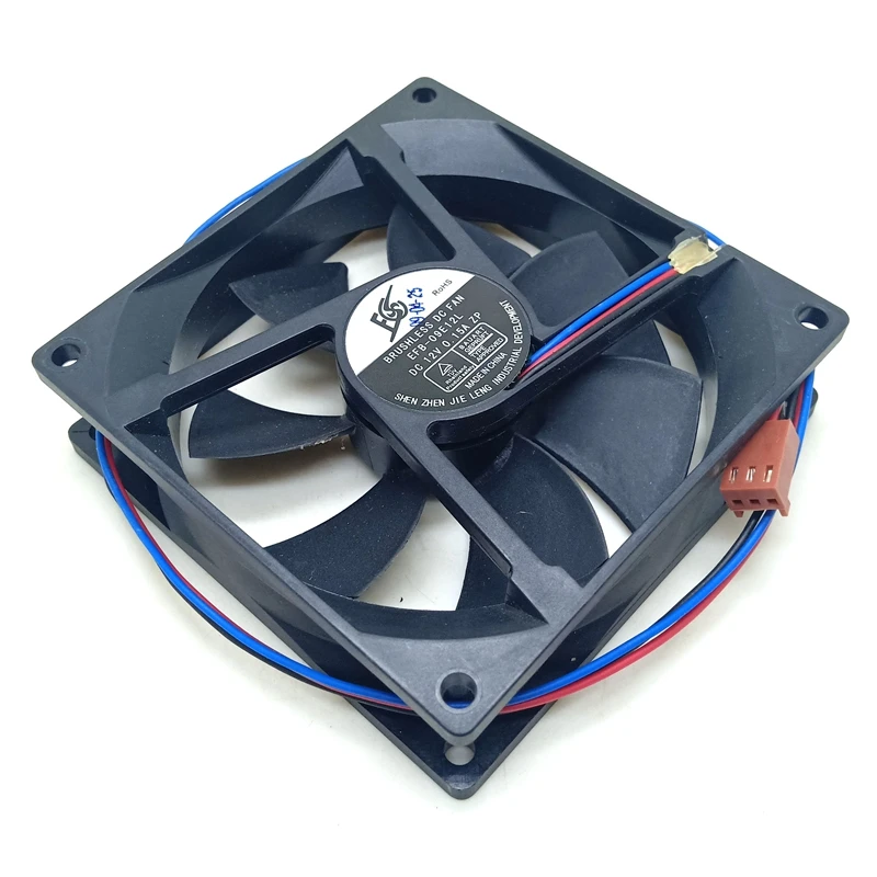 

New EFB-09E12L 9225 mute fan efb-09e12l 12V CPU double ball case cooling fan 9cm 1700RPM 0.15A 90mm×90mm×25mm 92*92*25MM