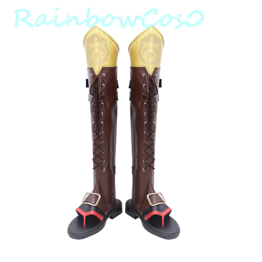 Genshin Auswirkungen THOMA Gorou Übertragen Cosplay Schuhe Stiefel Anime RainbowCos0 Weihnachten Spiel Anime Halloween W1858