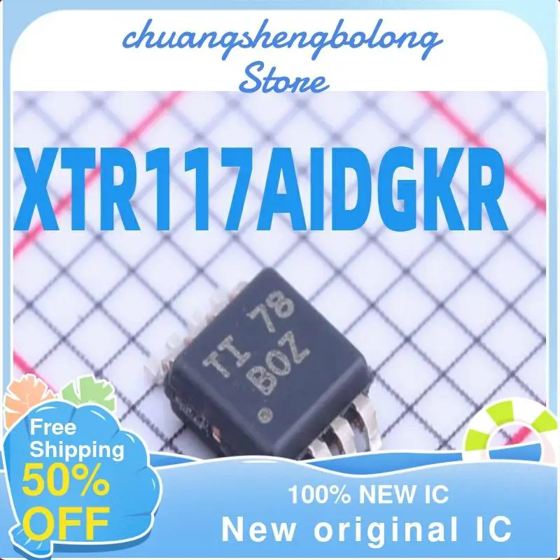 

10PCS XTR117AIDGKR XTR117 MSOP8 BOZ New original IC