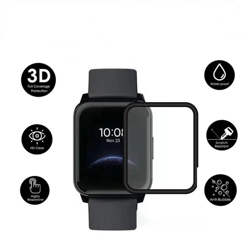 For Realme Watch 3 Screen Protector 3D Curved Full Coverage Soft Protective Film Cover For Realme Watch 2 / 2 Pro