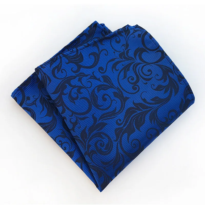 Luxury Flower Hankerchief Scarves Vintage Silk Polyester Paisley Floral Hankies Men\'s Pocket Square Handkerchiefs Chest Towel