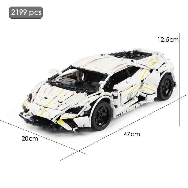 MOC Technical Blocks Dream Car Aventador Model Building Blocks Brick 2199pcs city High Tech Supercar Toys Gifts For Boyfriend