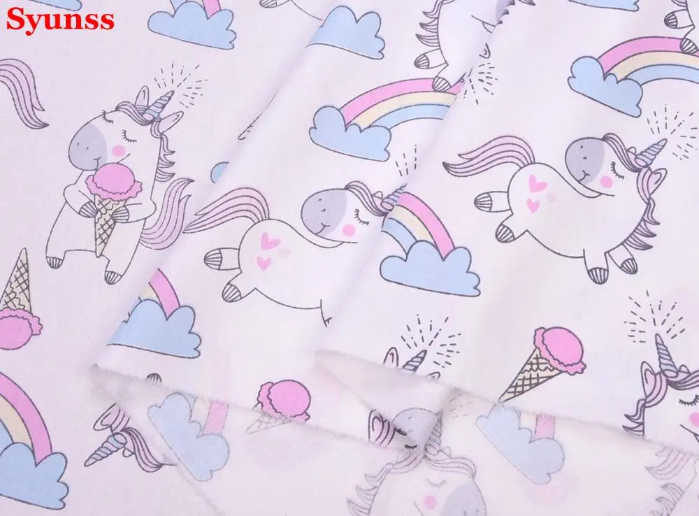 Cartoon unicorn DIY Sewing Quilting Fat Quarters Material Tecido For Baby Dress Textiles Twill Cotton Fabric,Patchwork Cloth