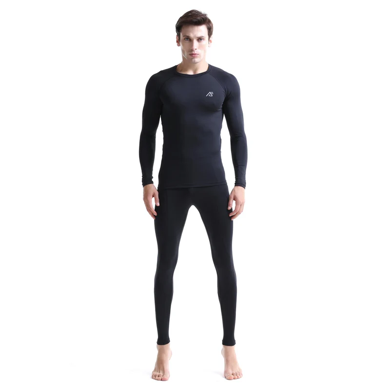 Winter Men Fleece Compression Shirts Long Sleeve Cycling Base Layer Under Skin Tights Clothing Gym Training/Outdoor Sport