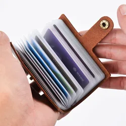 Leather Multifunctional Card Bag Portable ID Card Credit Card Business Card Storage Bag Boy and Girl Wallet