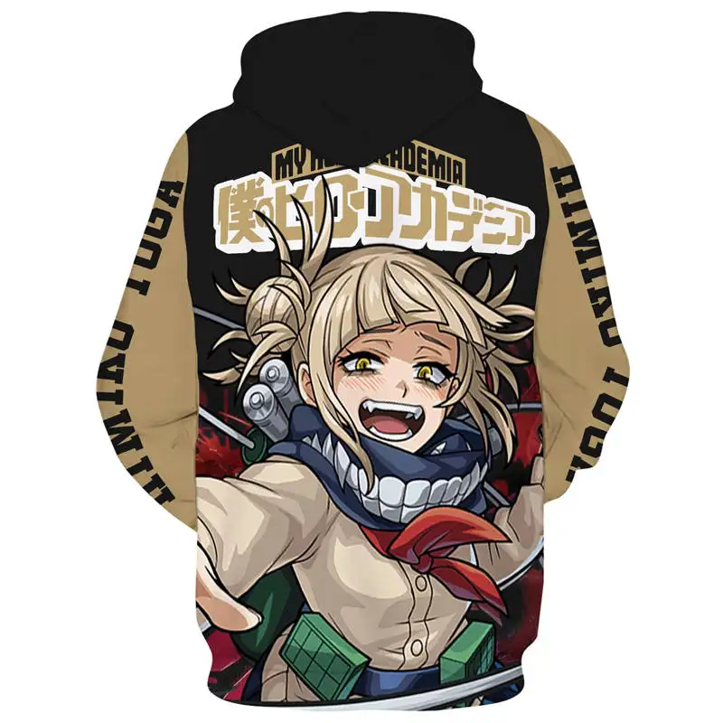 Suéter nuevo de temporada My Hero Academy, estampado exquisito Himiko Toga, juego de animación, suéter de Cosplay 3D, traje de disfraz de Halloween, 2021