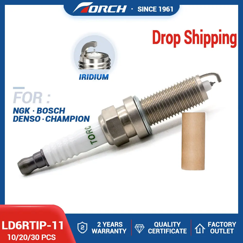 

10-30PCS Iridium Platinum Spark Plugs Torch LD6RTIP-11 Replace for Candles RENAULT 22401EA015 7701065085 94977/PLZKAR6A-11D