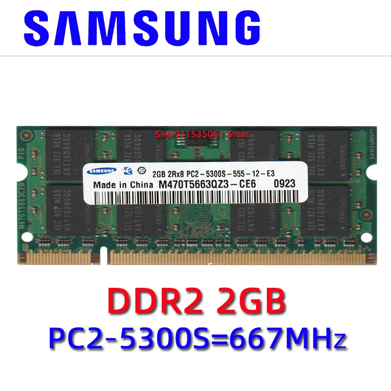 2GB PC2 6400S  DDR2  800MHz Laptop RAM notebook memory Use original Samsung chipset