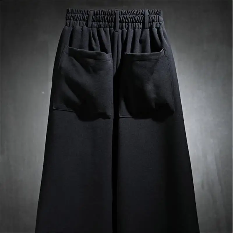 Men's Wide-Leg Pants Spring And Autumn New Dark Department Stylist Classic Retro Fashion Casual Large Size Pants