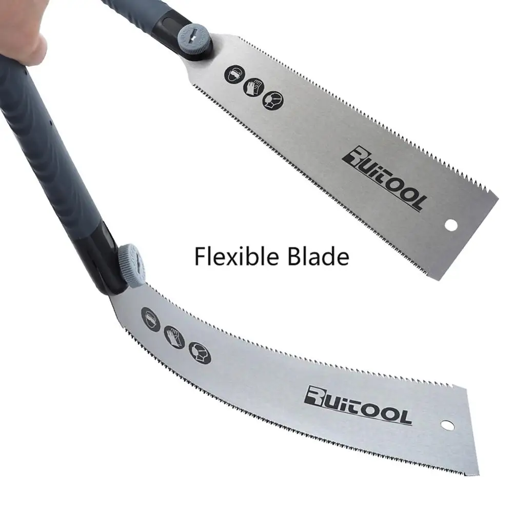 Double Edged Japanese Pull Saw 250mm SK5 Steel Flexible Blade 6-10/18 TPI Hand Saw for Woodworking Cutting