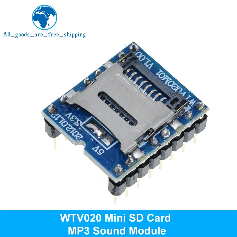 WTV020 GPD2846A Mini MP3 Player Module TF Card MP3 Sound Module Voice Module For Arduino GM Power Supply Module