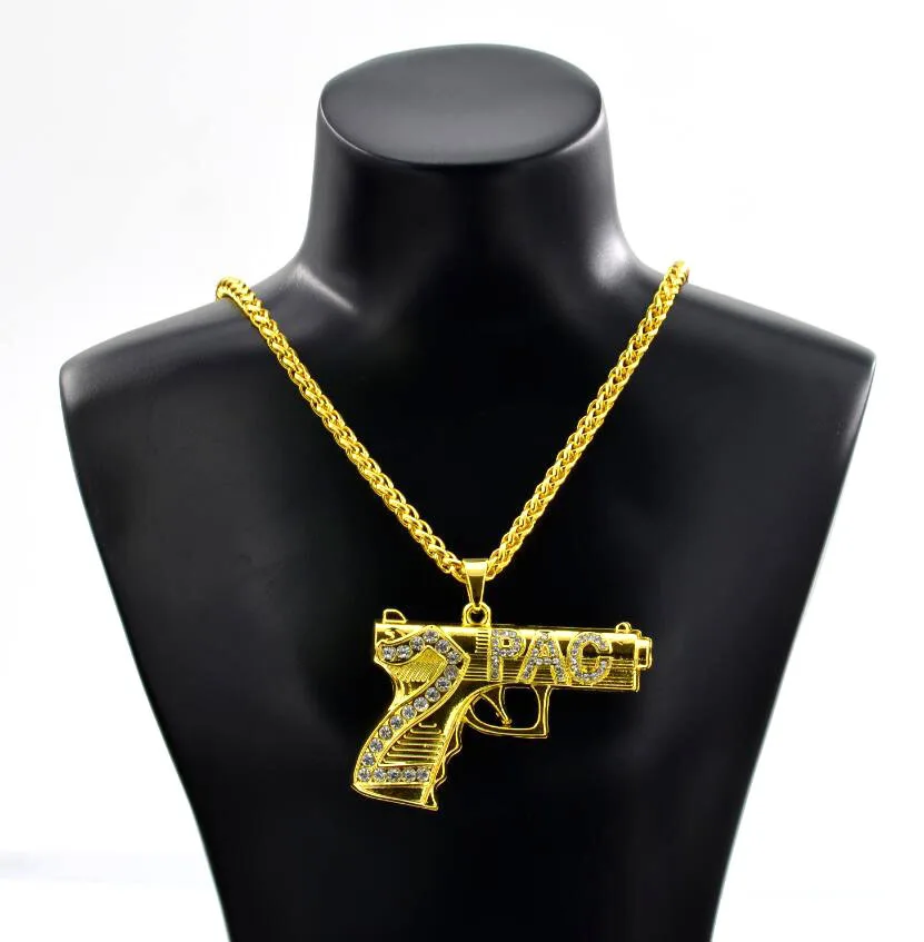 2020 Pistol Submachine Machine Gun Shape Necklace Men Women Fashion Accessories Metal Pendants Necklaces Hip Hop necklace