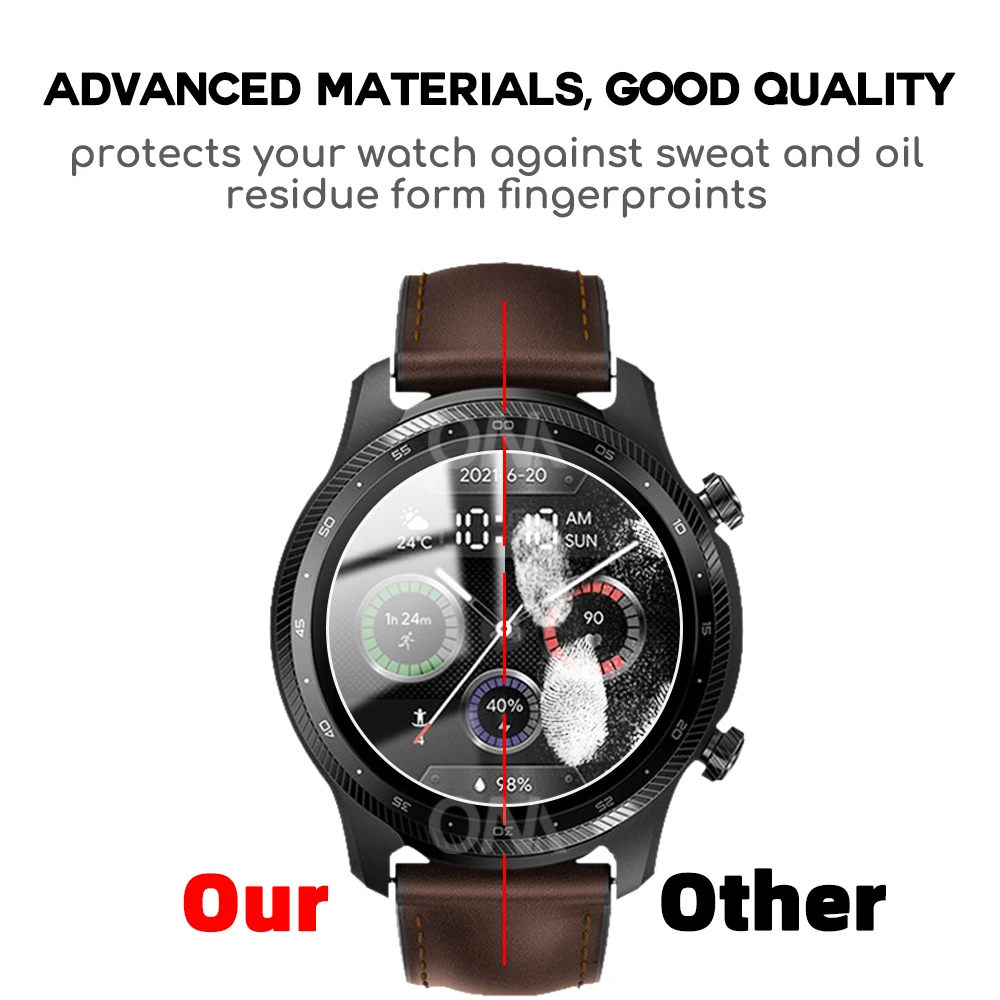 Para ticwatch pro 3 ultra gps relógio inteligente protetor de tela filme vidro temperado para ticwatch pro x capa protetora acessórios