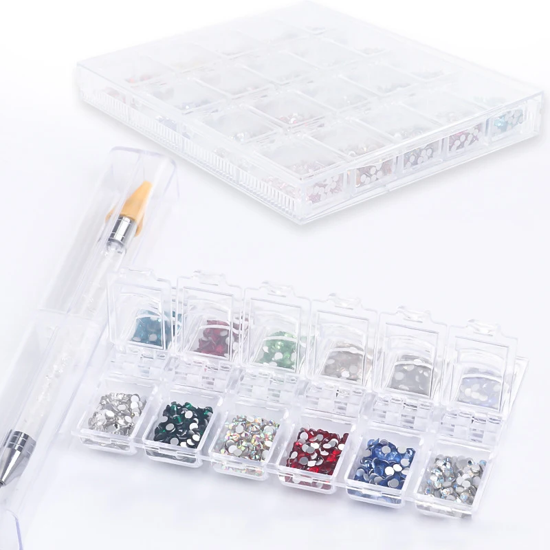 Colori misti AB crystal flat back strass diamond gem 3D glitter nail art decorazione per accessori per unghie