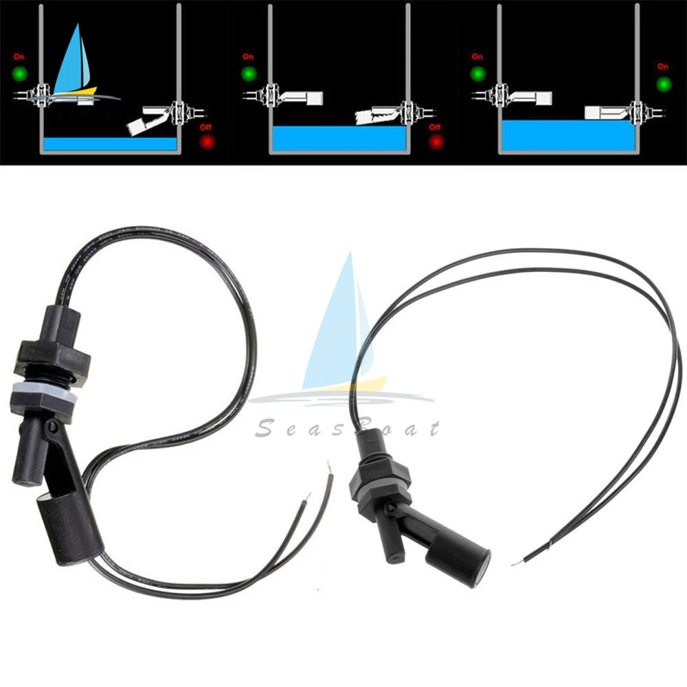 110V 220V Liquid Water Level Sensor Float Switch For Horizontal Aquariums Fish Tank Pool With Float Length