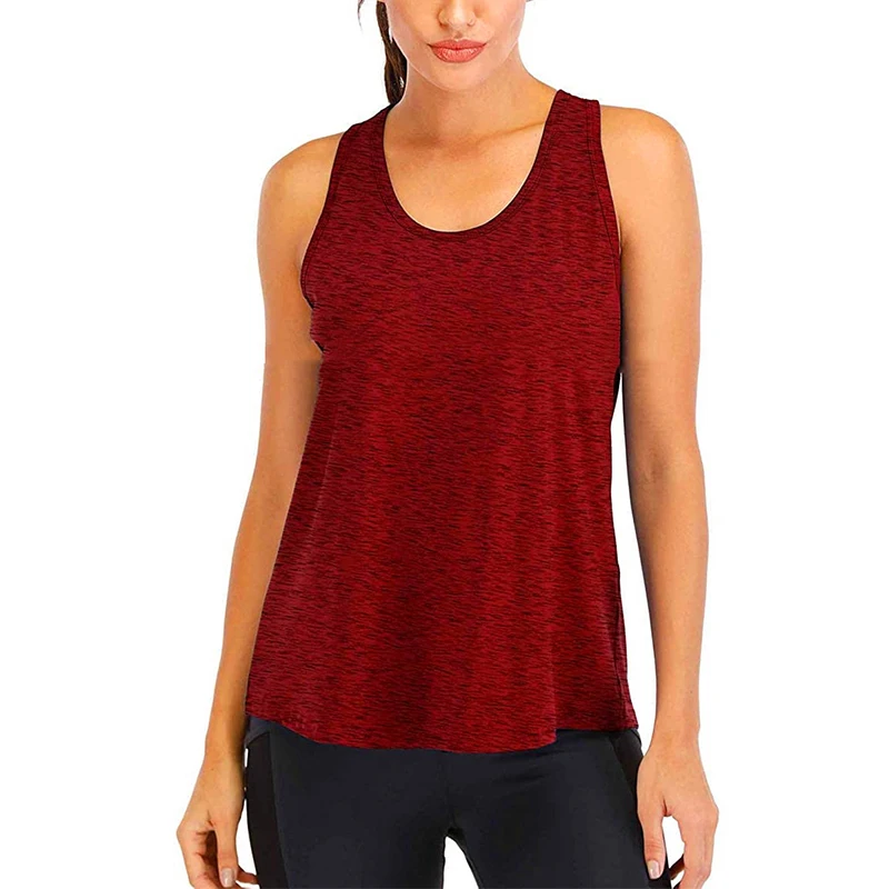 Neue weibliche Sport Top Frauen Workout Tops Mesh Racer back Tank Yoga Shirts Sport kleidung Sport ärmellose Weste Singulett Training