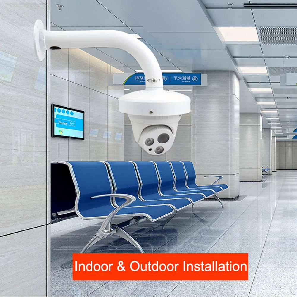 Security Surveillance Camera Wall Mount Bracket Aluminum Arm Length 180mm 260mm 370mm Ceiling Mount for Samsung Hikvision Dahua