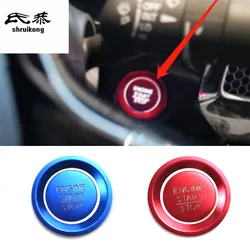 2pcs/Lot Aluminum Alloy ENGINE START/STOP Button Decorative Cover For 2022 Honda CIVIC 11th  MK11 Car Accessories