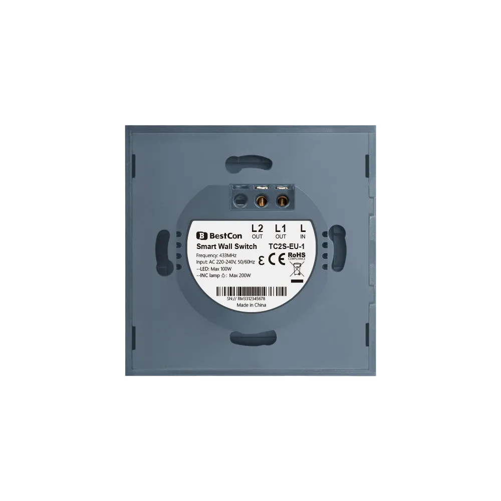Broadlink bestcon tc2s 1gang interruptor de toque luz parede inteligente da ue funciona com o google casa