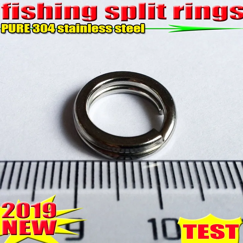 2020HOT fishing split rings 4.5MM--17.2MM fishing accessories quantity:100pcs/lot high quality304 stainless steel choose size!!!