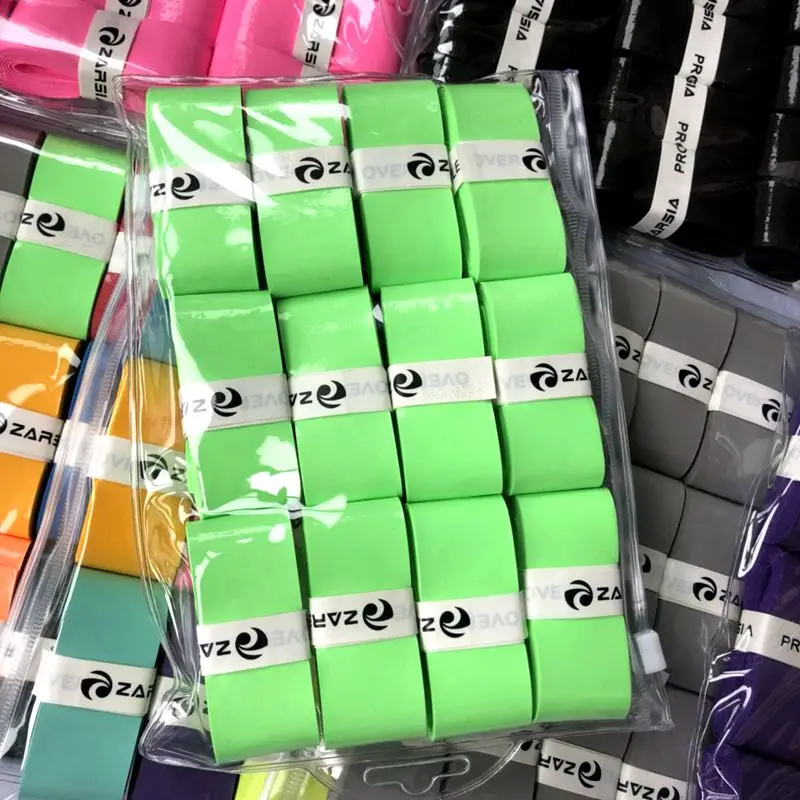 12pcs/pack ZARSIA quality PU tennis overgrip tacky Feel badminton racket overgrip smooth tennis racket grips