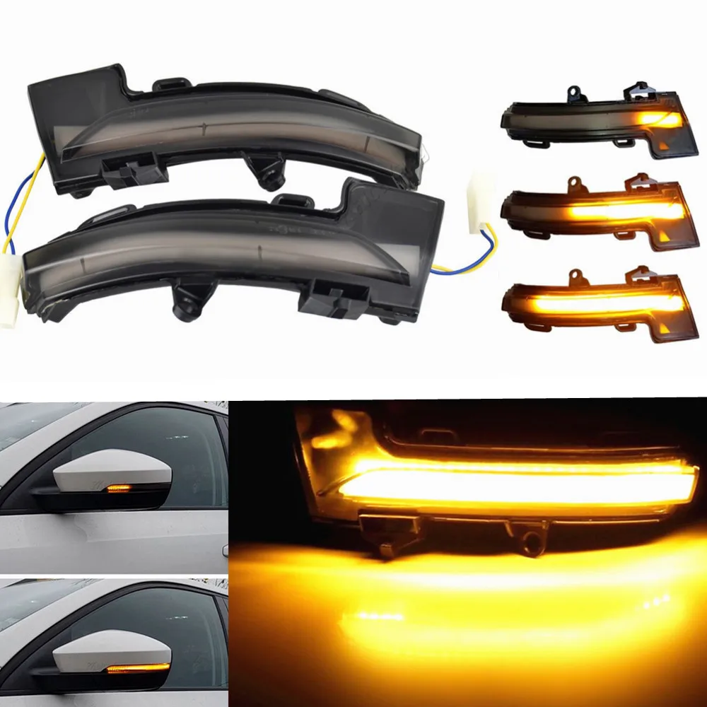 Dynamiczny kierunkowskaz LED do Skody Octavia Mk3 A7 5E do VW T-roc Troc T-cross 2014 2015 2017 2018 2019 2020 Światło