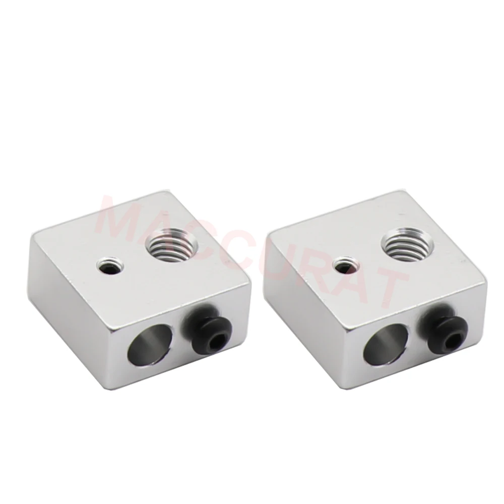 Reprap Makerbot MK7 MK8 Aluminium Heater Block For Print Head Hot End Heating Block 20*20*10 20x20x10 mm For 3D Printer