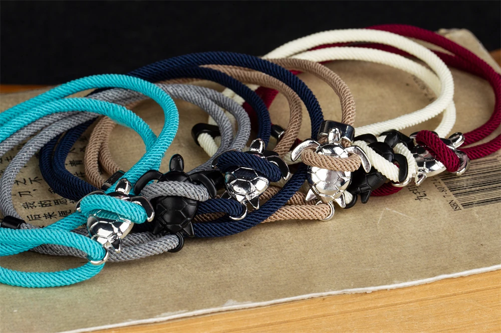 MKENDN Navy Stil Schildkröte Multilayer Milan Seil Armband Charms Seablue Seil Männer Frauen Strand Armband Einstellbare Schmuck Homme – Detail 26