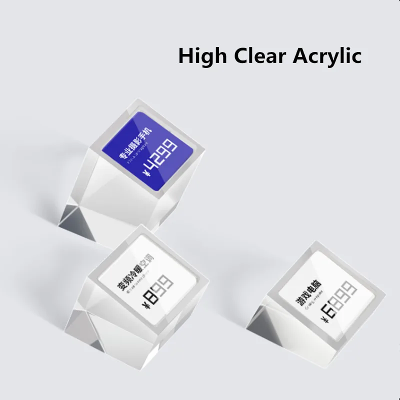 Retail Mini Price Label Card Tag Table Watch Jewelry Price Tags Merchandise Acrylic Sign Holder Display Stand