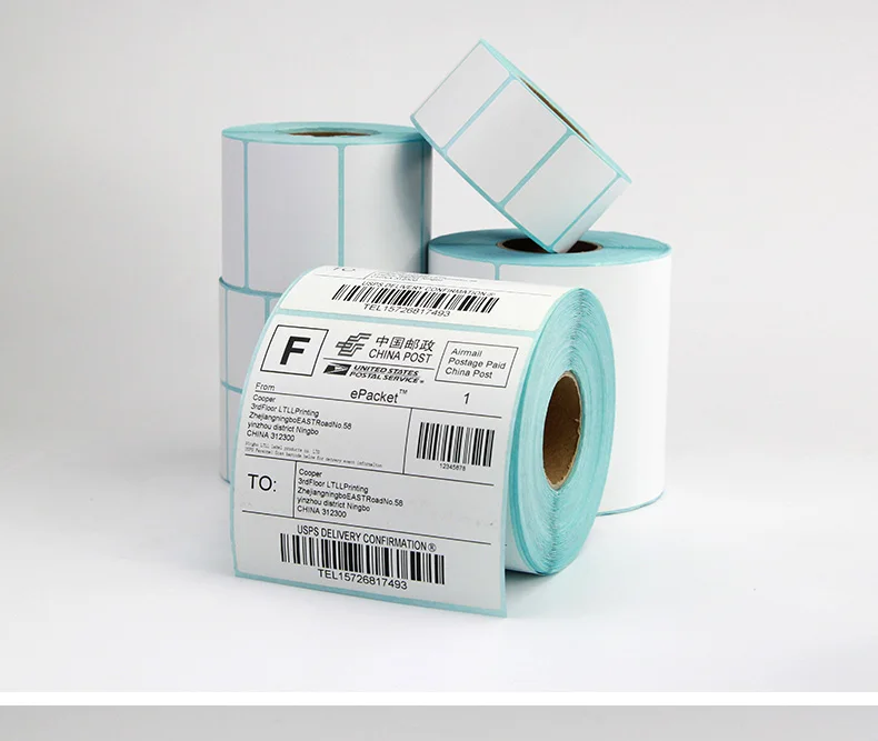 White Blank, Waterproof, Oil-Proof, Scratch-Proof, Thermal Paper 50*30 20 25 60X40 70 80 Self-Adhesive Barcode Printing