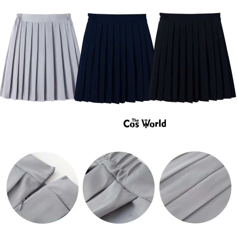 XS-5XL Girl's Japanese Summer Elastic High Waist Pleated Skirts Women's Dress For JK School Uniform Students Cloths