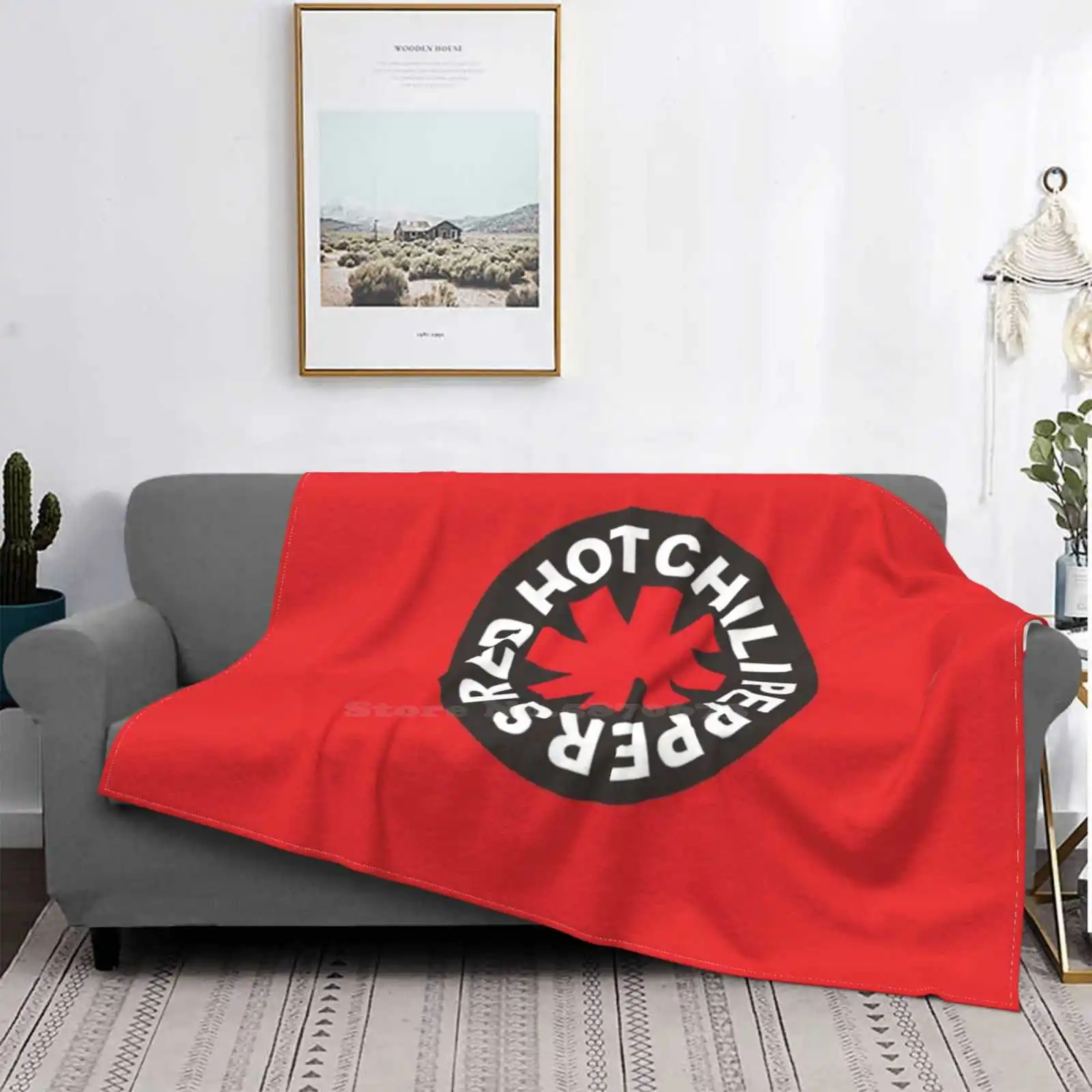 Erhacepe Fashion Soft Warm Throw Blanket Red Hot Chili Peppers Band Music