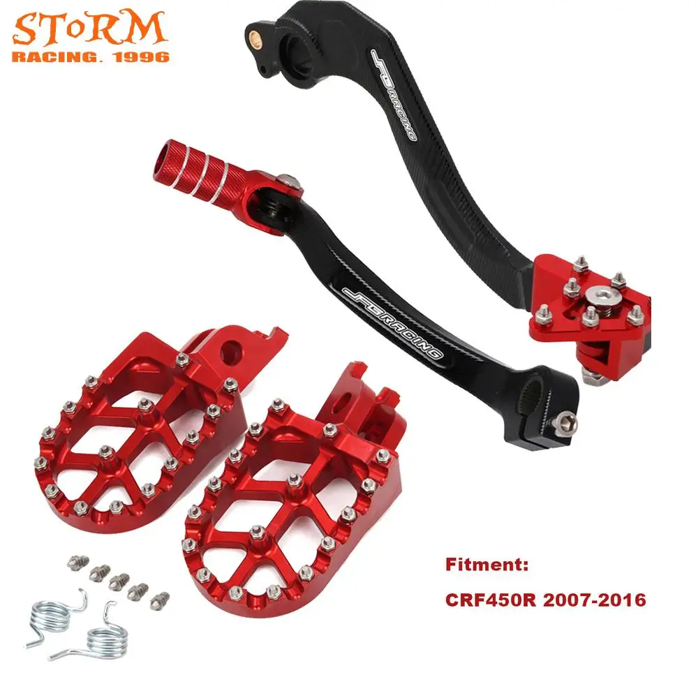 Podnóżki, pedały hamulca, dźwignia zmiany biegów do HONDA CRF150R CRF250R CRF450R CRF450RX CRF450X 2001-2009 2010-2020 - nowe