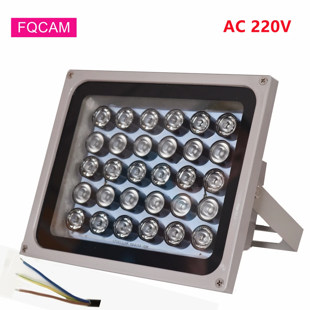 AC 220V 30 sztuk wypełnione diody podczerwieni IR o dużej mocy oświetlacz podczerwieni lampa wodoodporne światła do systemu kamer CCTV w nocy