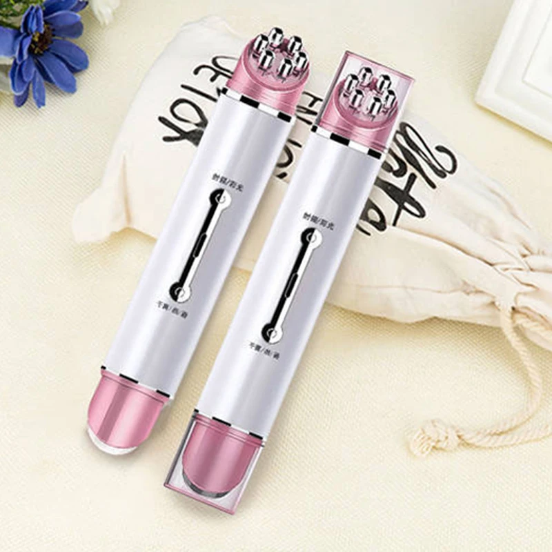 Radiofrekwencyjny przyrząd do pielęgnacji okolic oczu EMS, domowy długopis do pielęgnacji okolic oczu, usuwający cienie i worki pod oczami, masaż wibracyjny z funkcją grzania.