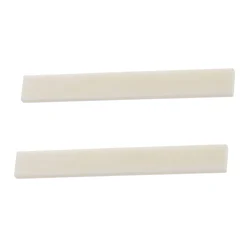 2x Ivory Cattle Bone Guitar Saddle Unfinished Uncut Blank 80x3x10mm