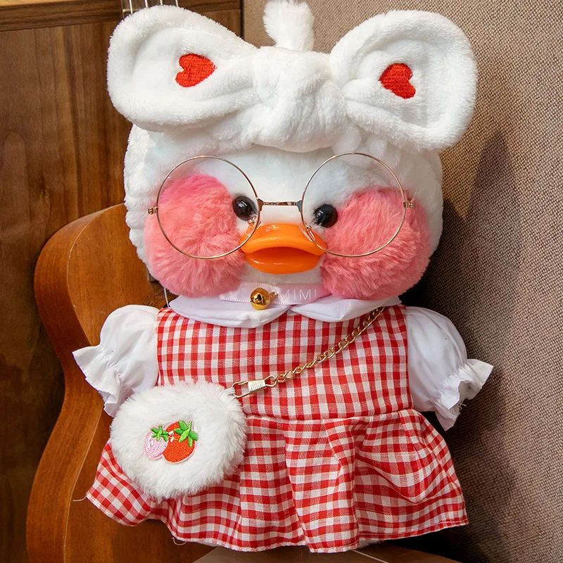 1PC Doll Clothes Headband Glasses Accessories for 30cm LaLafanfan Duck Plush Doll Outfit Hat Hair Band for 20-30cm Plush Toy