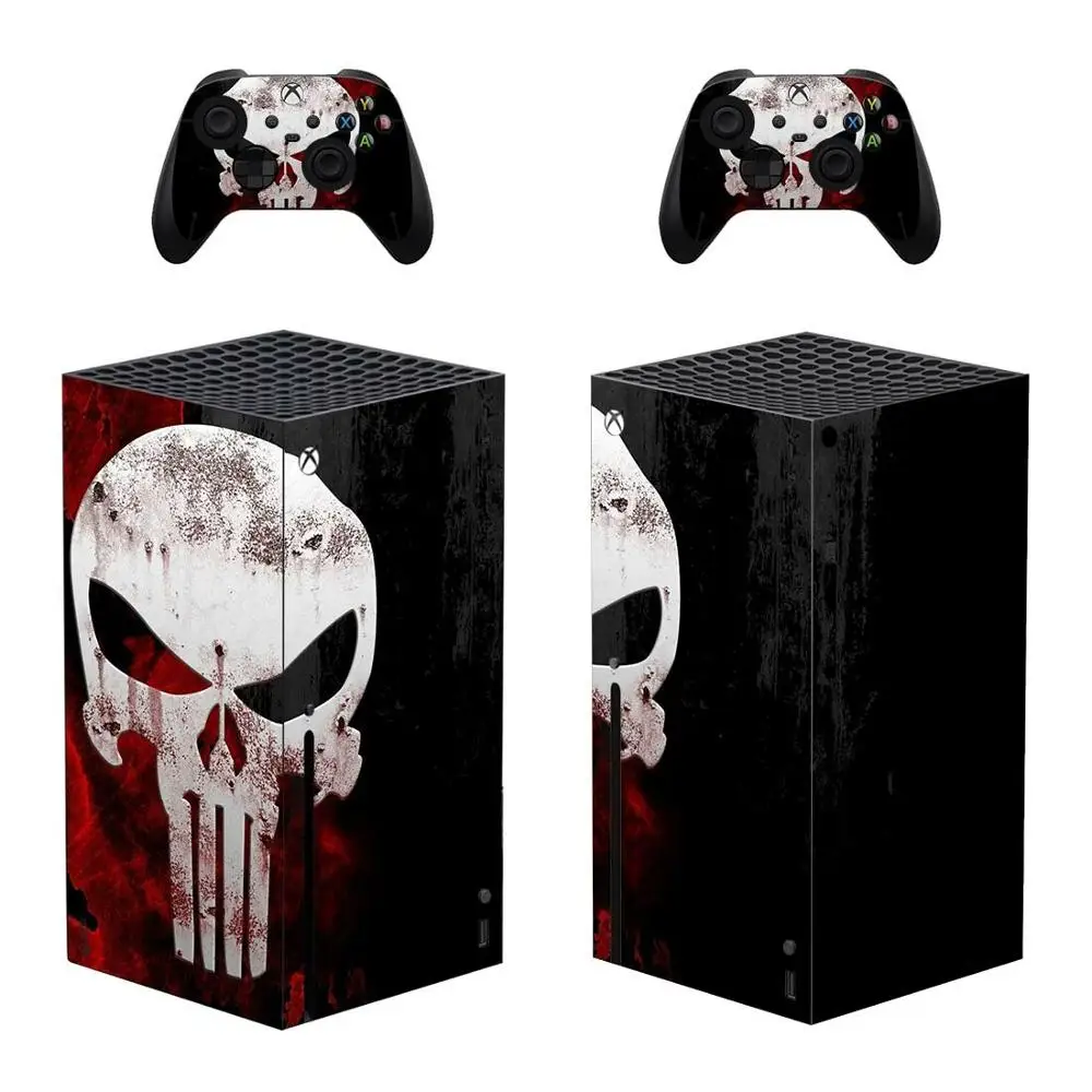 The Skull Skin Sticker Decal Cover for Xbox Series X Console and 2 Controllers Xbox Series X Skin Sticker Vinyl