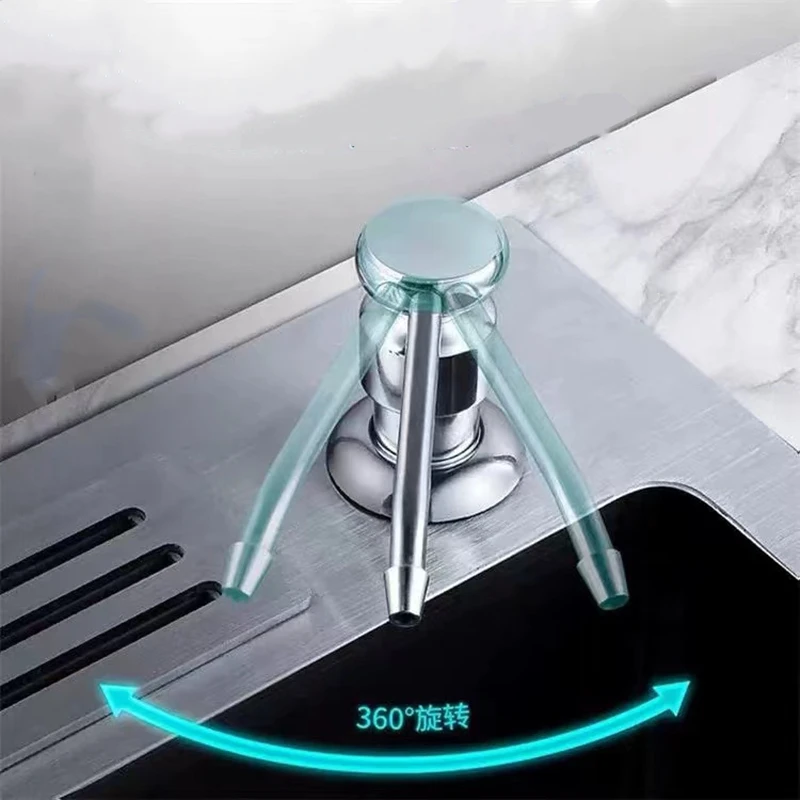 White/Silver Kitchen Bathroom Sink Soap Dispenser Pump with Brass Nozzle Press Extraction Liquid Dispenser Extension Tube Kit