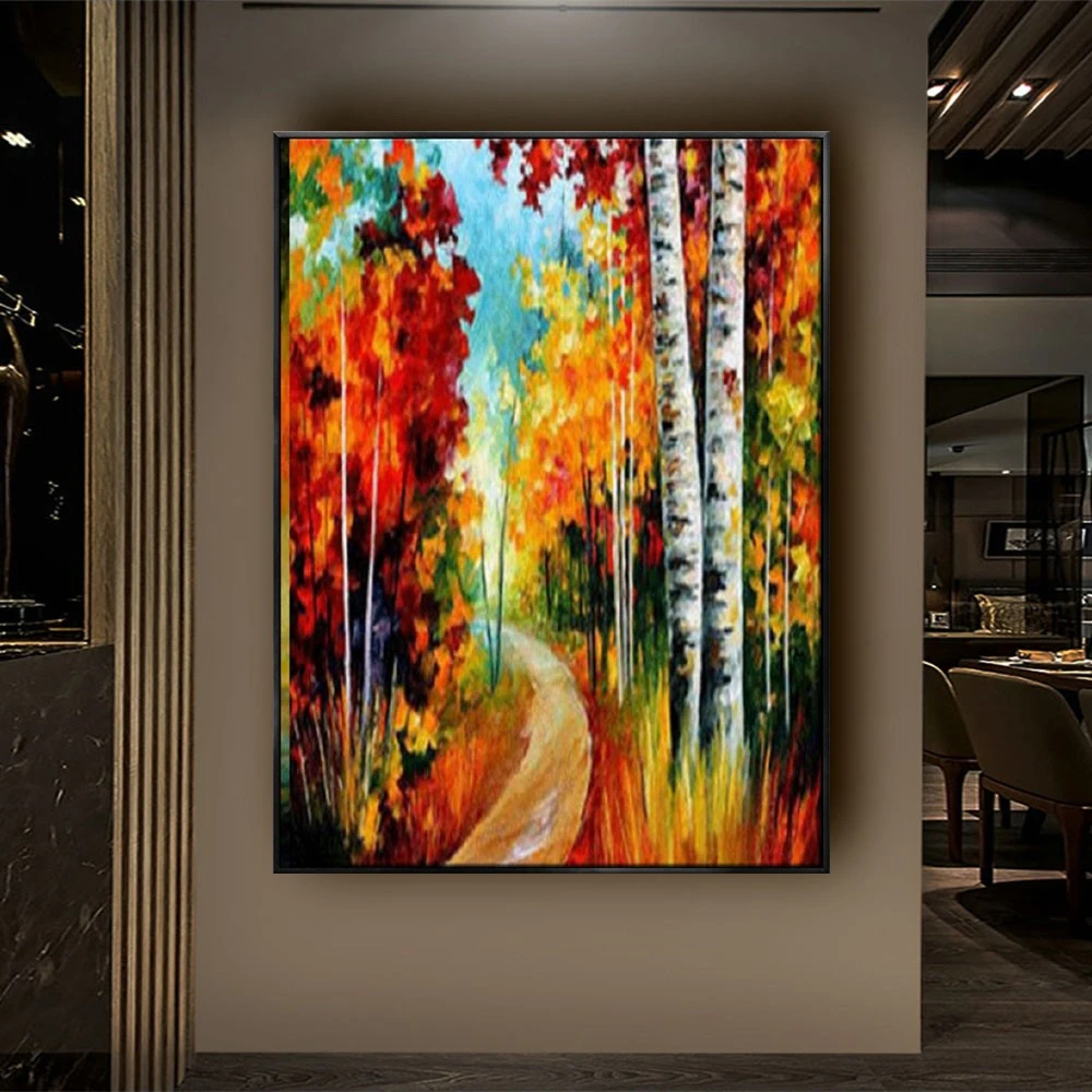 Frameless 100% Handpainted Oil Painting On Canvas Knife Thick Landscape Modern Wall Art Picture For Room Handmade Home Decor