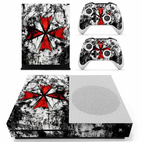 Xbox One S 콘솔 컨트롤러 용 Biohazard 우산 커버 스킨 스티커 데칼 프로텍터 Xbox One 슬림 스킨 스티커 Vinly