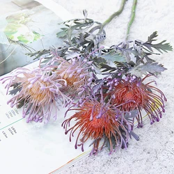 Artificial Flowers Short Branch Crab Claw 2 Fork Pincushion Valentine Garland Vase for Home Wedding Decoration Fake Planting