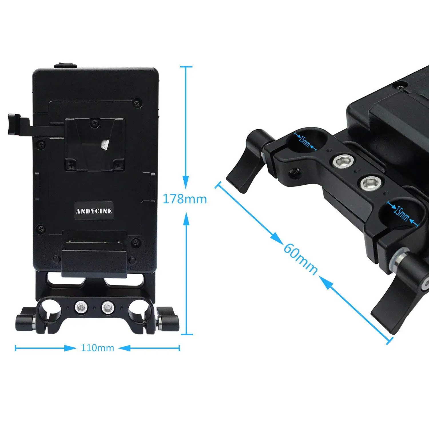 V-mount Battery Plate Adapter Power Supply System With D-TAP/P Tap/DC/USB Output for Canon 6D,7D,60D,70D,5D MarkII