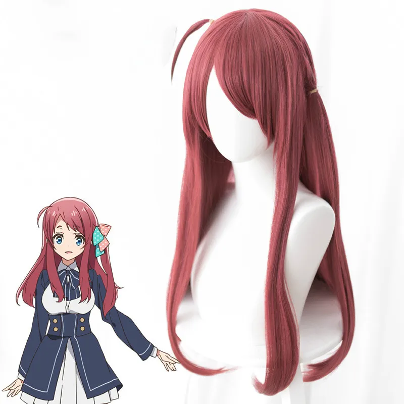 

Sakura Minamoto Long Brown Red Straight Girl Cosplay Wig Zombieland Saga Cosplay Wig Halloween Carnival Straight Wig+ Wig Cap