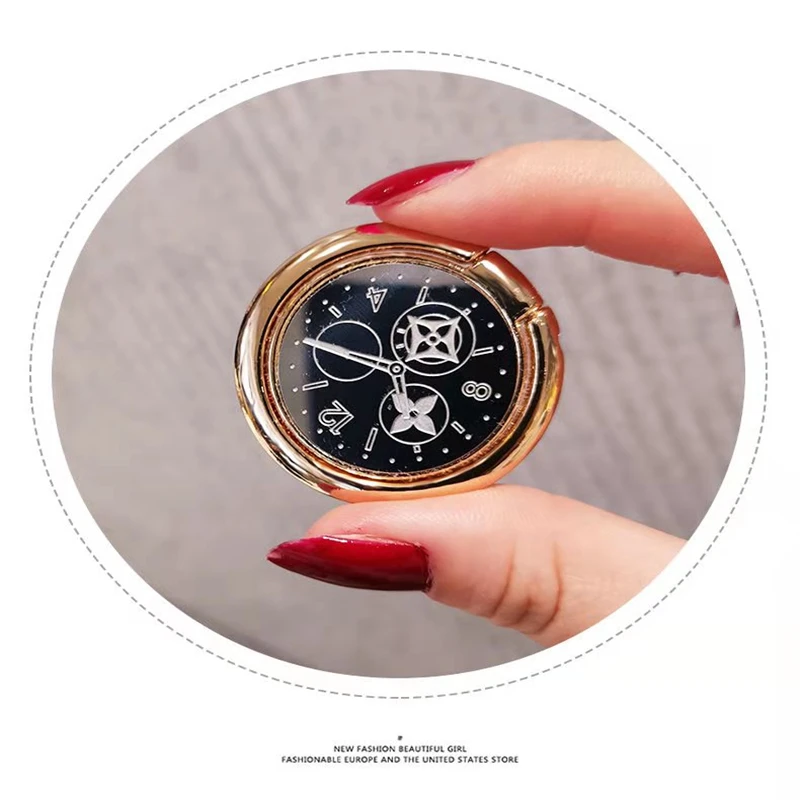 Кольцо-держатель, креативные часы, подставка для смартфона, телефона, телефона, аксессуары для iphone 12, Samsung, Xiaomi, Huawei