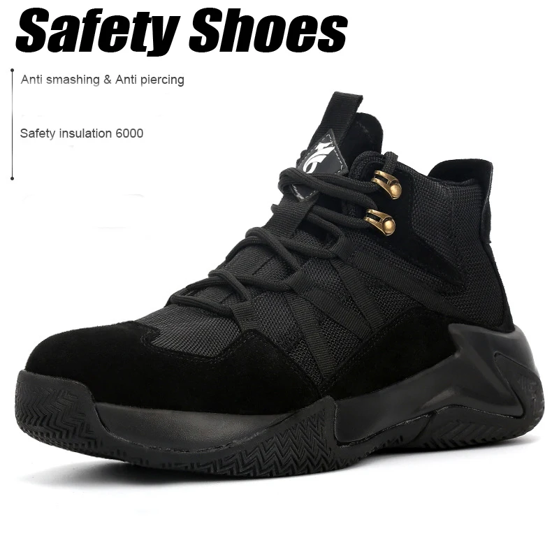 

Safety Shoes New Winter Autumn Men's Steel Toe Anti-smashing Anti-piercing Insulated Work Boots Casual Indestructible Sneakers